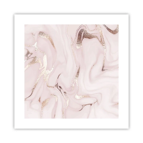 Plakat - I et lyserødt tørklæde - 40x40 cm