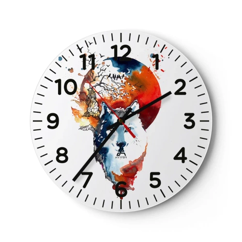 Vægur, Uret - Næse til næse med natten - 40x40 cm