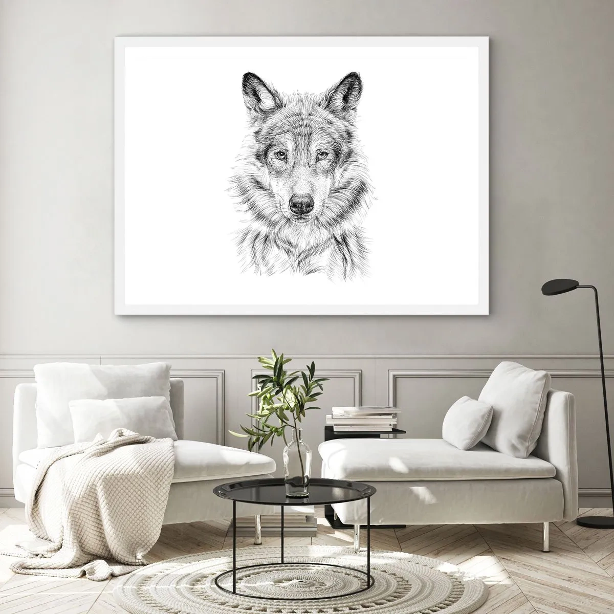 Plakat i hvid ramme - En født leder - 70x50 cm