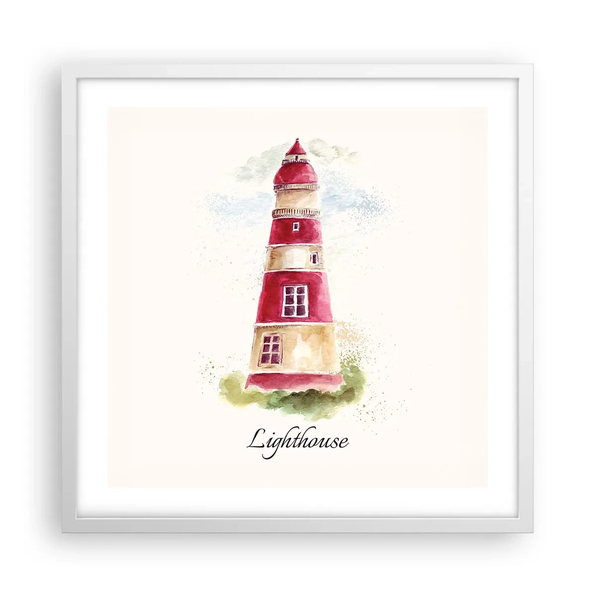 Plakat i hvid ramme - Altid vejret omkring - 50x50 cm