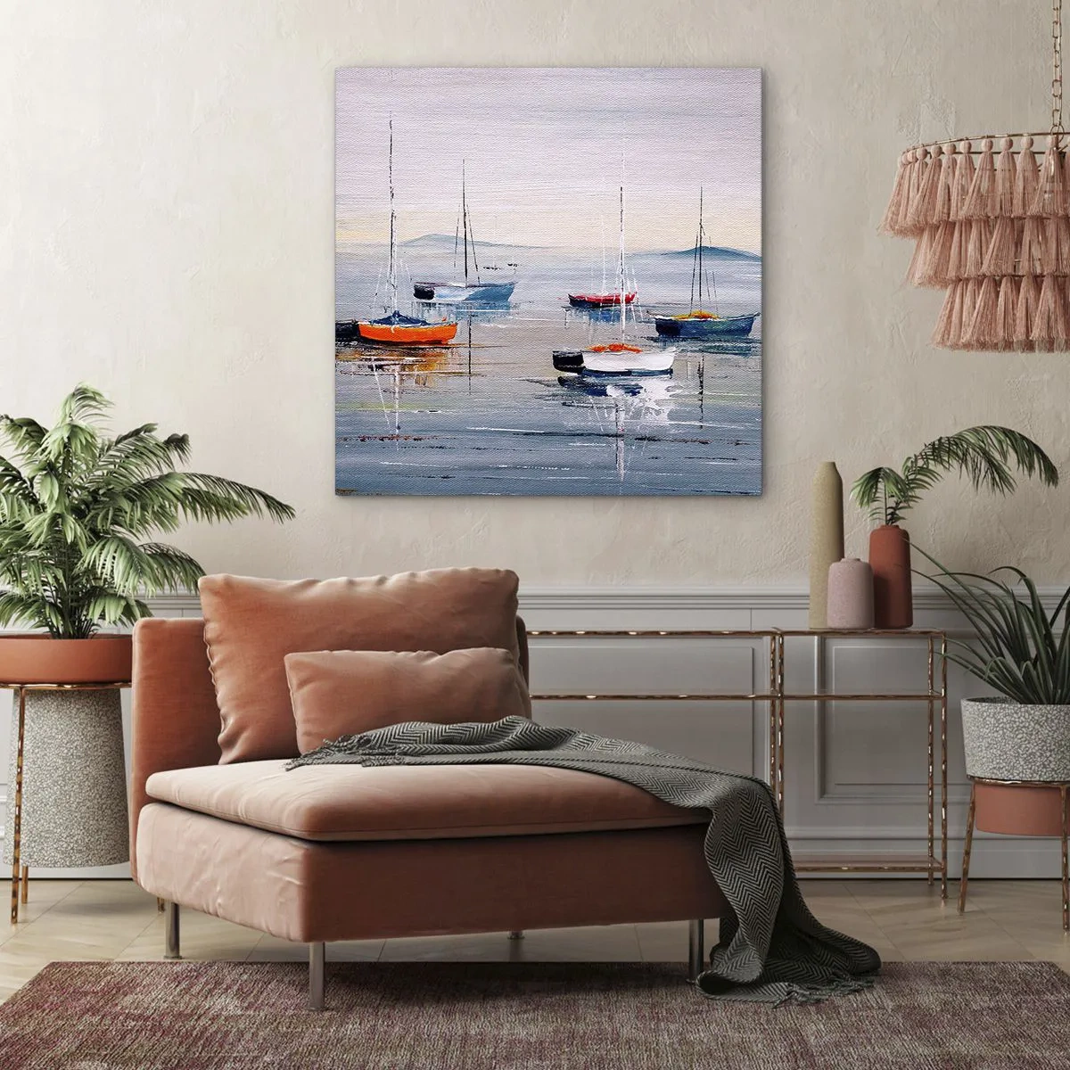 Lærredstryk - Billede på lærred - Et velfortjent hvil - 50x50 cm