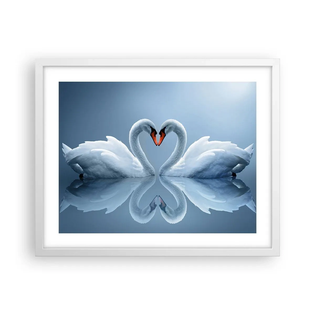 Plakat i hvid ramme - Tid til kærlighed - 50x40 cm