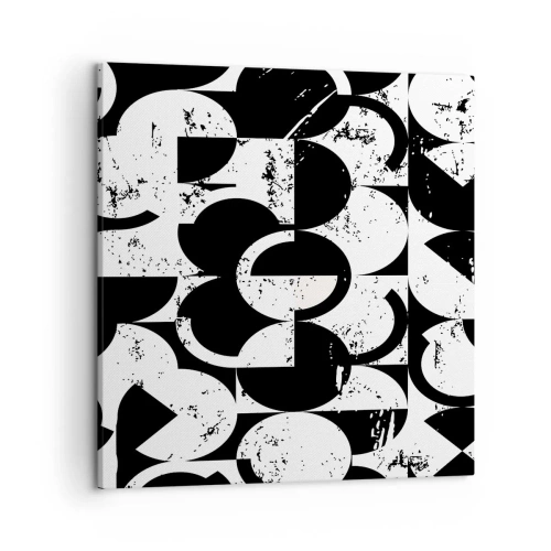 Lærredstryk - Billede på lærred - Hvid er hvid og sort er sort - 50x50 cm