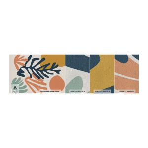 Prøve Fototapet Premium Canvas - Koralhav - Boho, Minimalistisk, Blad - 100x30 cm