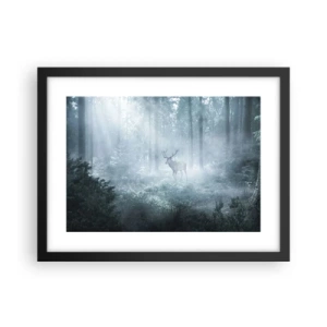 Plakat i sort ramme - Morgenvandring rundt på godset - 40x30 cm