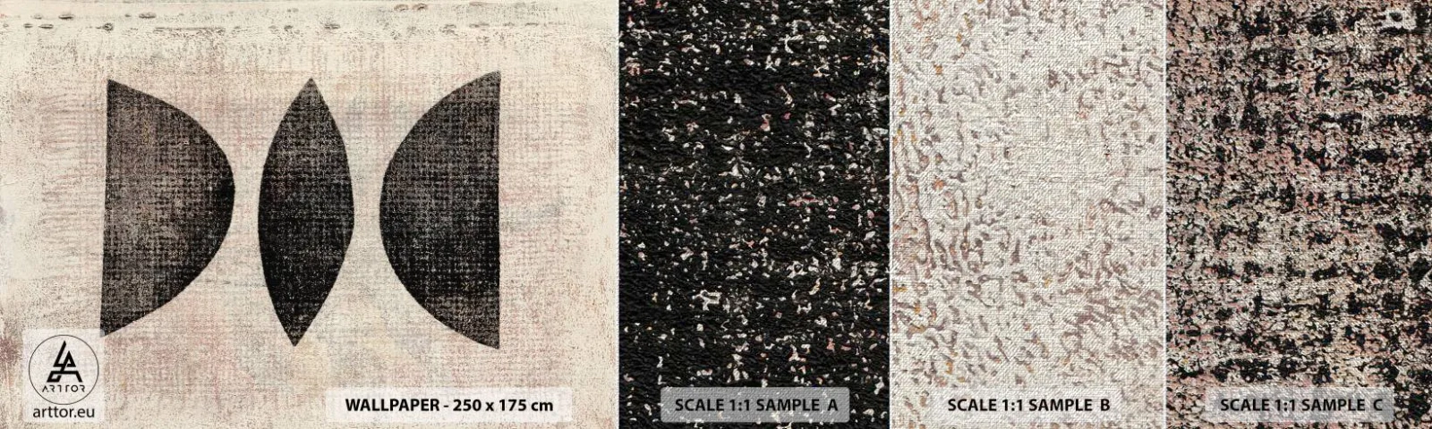 Prøve Fototapet Premium Canvas - Etnisk abstraktion - Abstraktion, Stykke, Moderne kunst - 100x30 cm