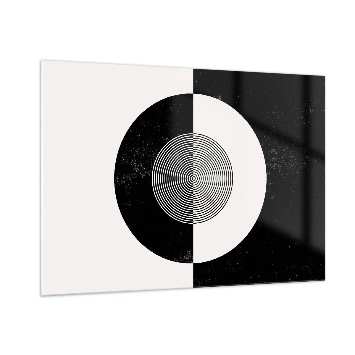 Billede på glas - Harmoni i sort og hvidt - 100x70 cm