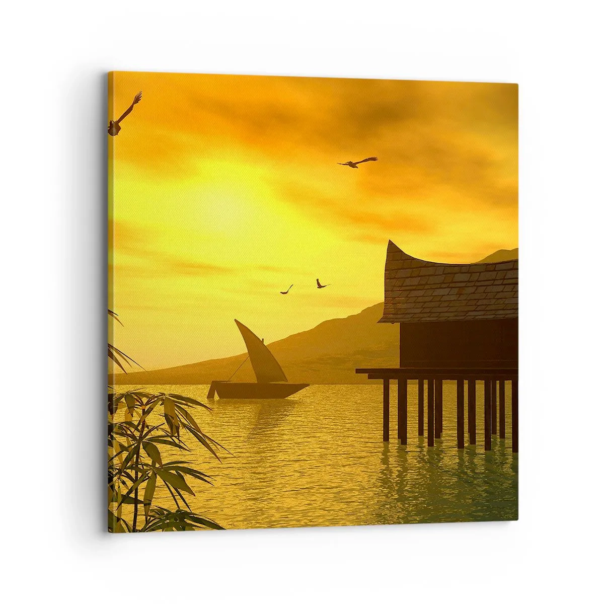 Lærredstryk - Billede på lærred - Ønsket fred - 70x70 cm