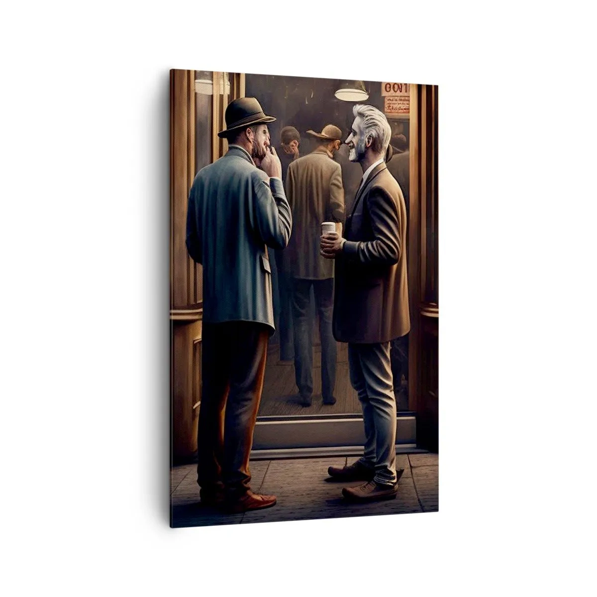 Lærredstryk - Billede på lærred - Et godt øjeblik på dagen - 80x120 cm