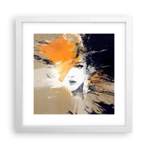 Plakat i hvid ramme - Og det bliver let - 30x30 cm