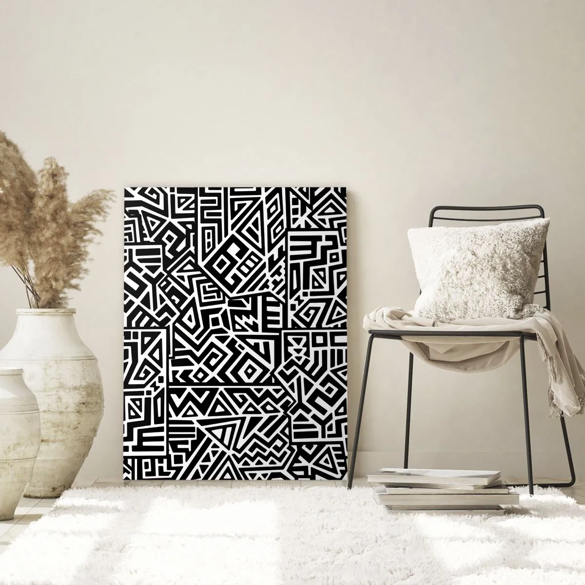 Billede på glas - Præcolumbiansk sammensætning - 50x70 cm