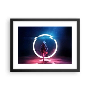 Plakat i sort ramme - Mellem verdener - 40x30 cm