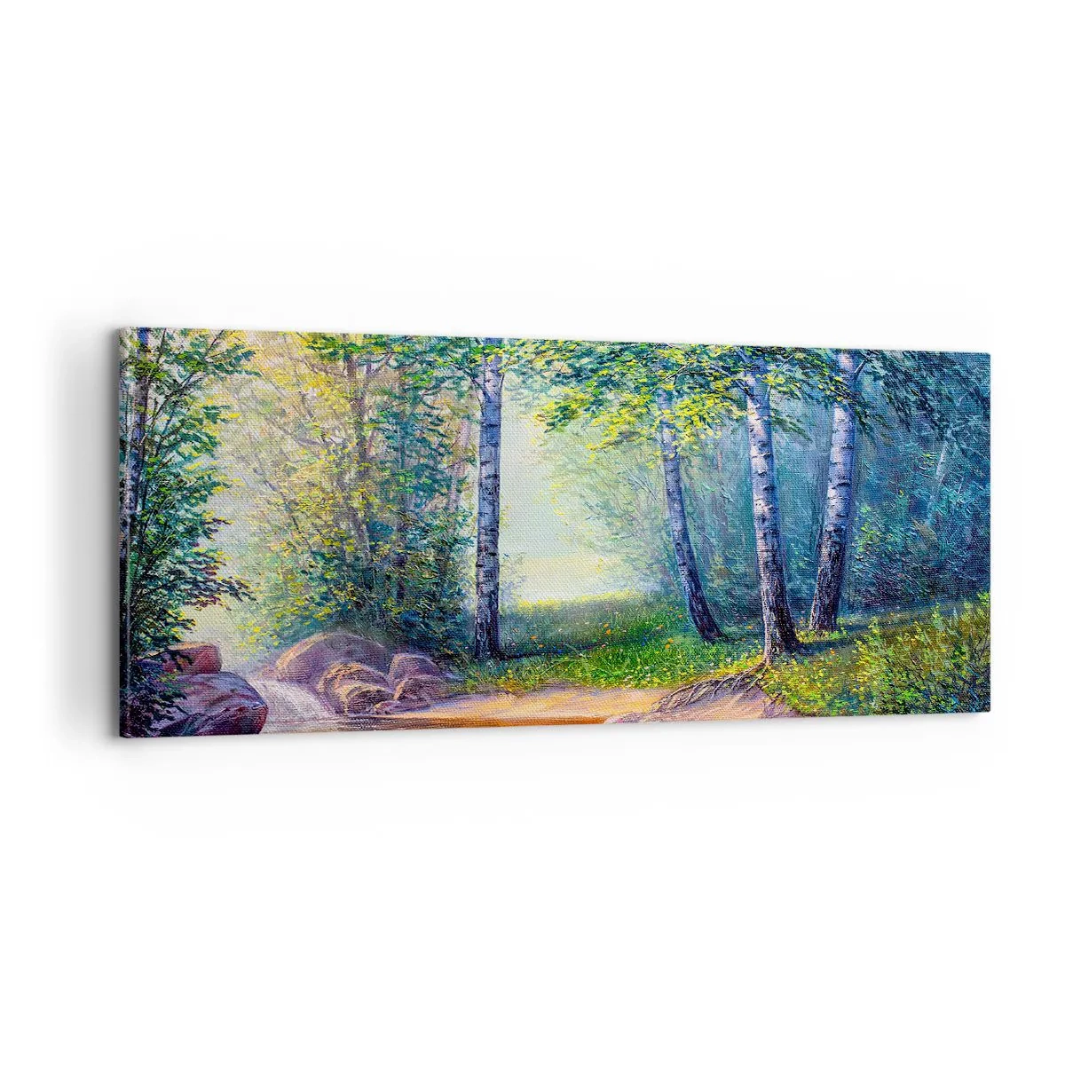 Lærredstryk - Billede på lærred - Idylliske omgivelser - 100x40 cm