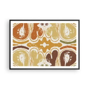 Plakat i sort ramme - Sentimental abstraktion - 100x70 cm