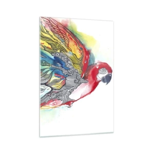 Billede på glas - Lev farverigt - 70x100 cm