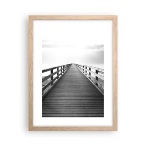 Plakat i ramme af lyst egetræ - Ind i det fjerne… - 30x40 cm