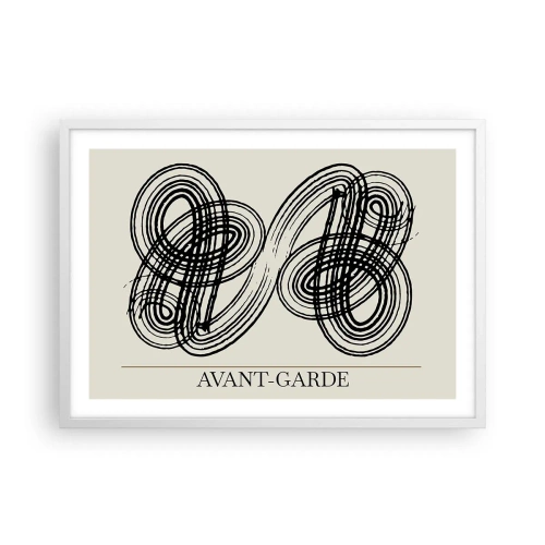 Plakat i hvid ramme - Det kom ud spontant - 70x50 cm