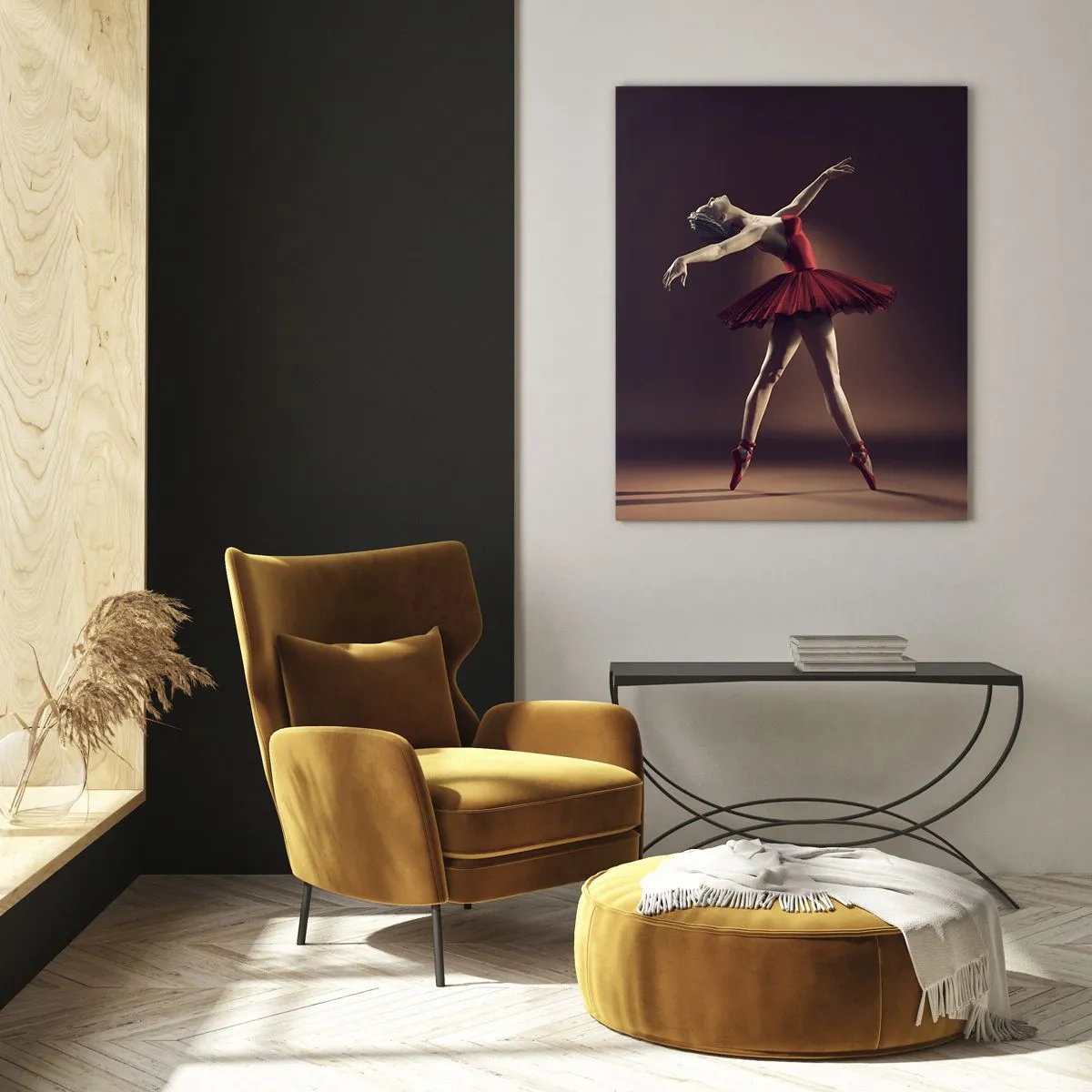 Billede på glas - Prima ballerina - 50x70 cm