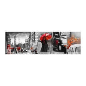 Prøve Fototapet Premium Canvas - Overhovedet ikke en grå by - London, By, Arkitektur - 100x30 cm