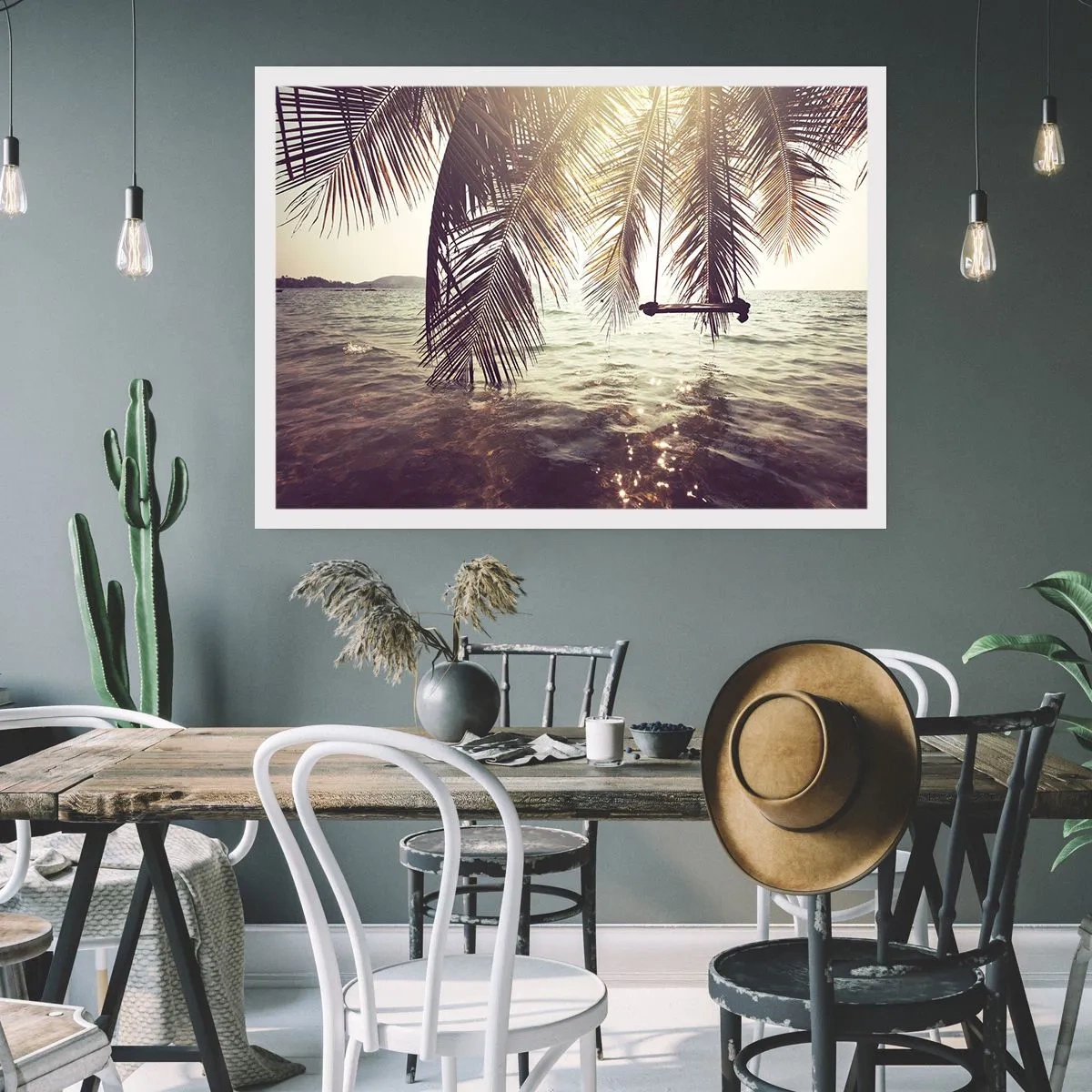 Plakat - Du kan svæve i skyerne efter behag - 91x61 cm