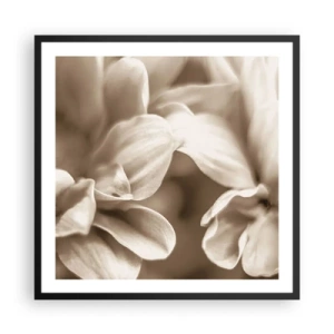 Plakat i sort ramme - Blid som et smil - 60x60 cm