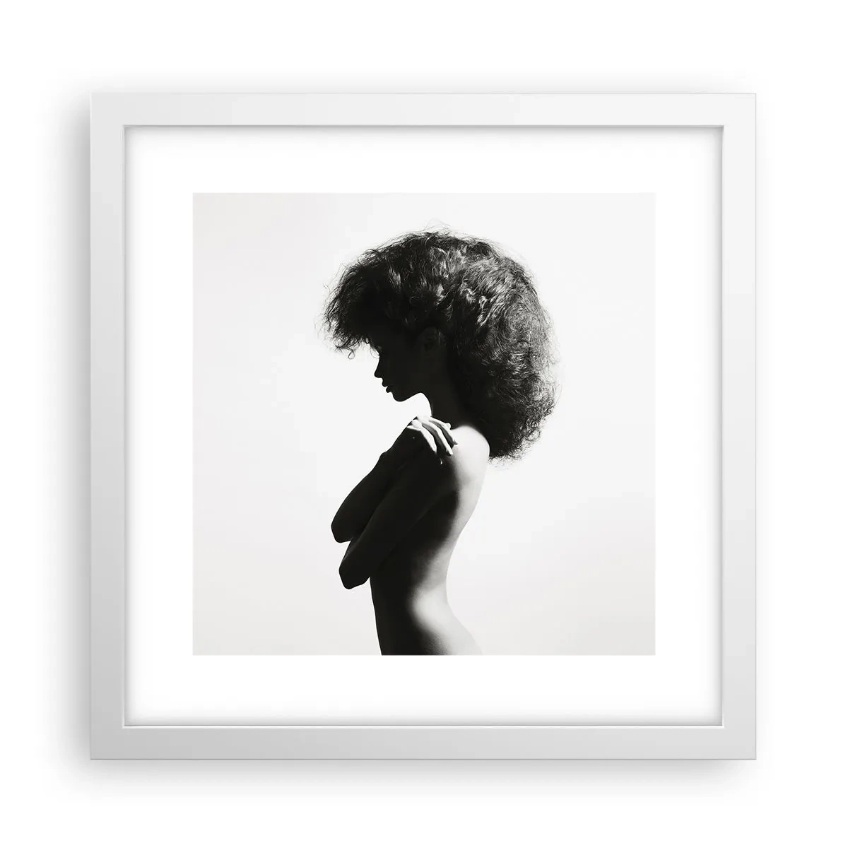 Plakat i hvid ramme - Som en blomst på en slank stilk - 30x30 cm
