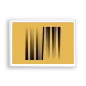Plakat i hvid ramme - Modsætningernes kvadrat - 100x70 cm
