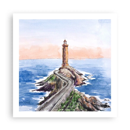 Plakat - Med front mod havet - 60x60 cm