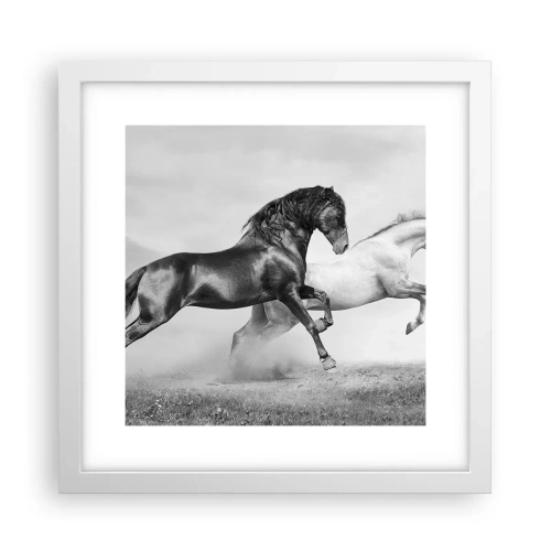 Plakat i hvid ramme - Engle og dæmoner - 30x30 cm