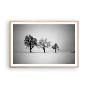 Plakat i ramme af lyst egetræ - Hvad drømmer de om? - 91x61 cm