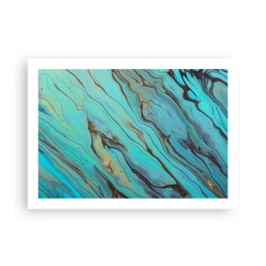 Plakat - Turkis tidevand - 70x50 cm