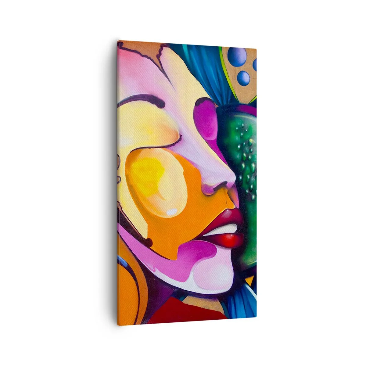 Lærredstryk - Billede på lærred - Berør med farve - 55x100 cm
