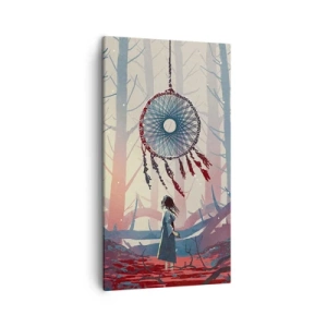 Lærredstryk - Billede på lærred - Det hemmelige ritual for lykke - 45x80 cm