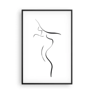 Plakat i sort ramme - Flygtig som en bølge - 61x91 cm