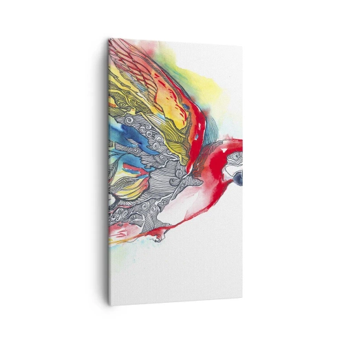 Lærredstryk - Billede på lærred - Lev farverigt - 45x80 cm