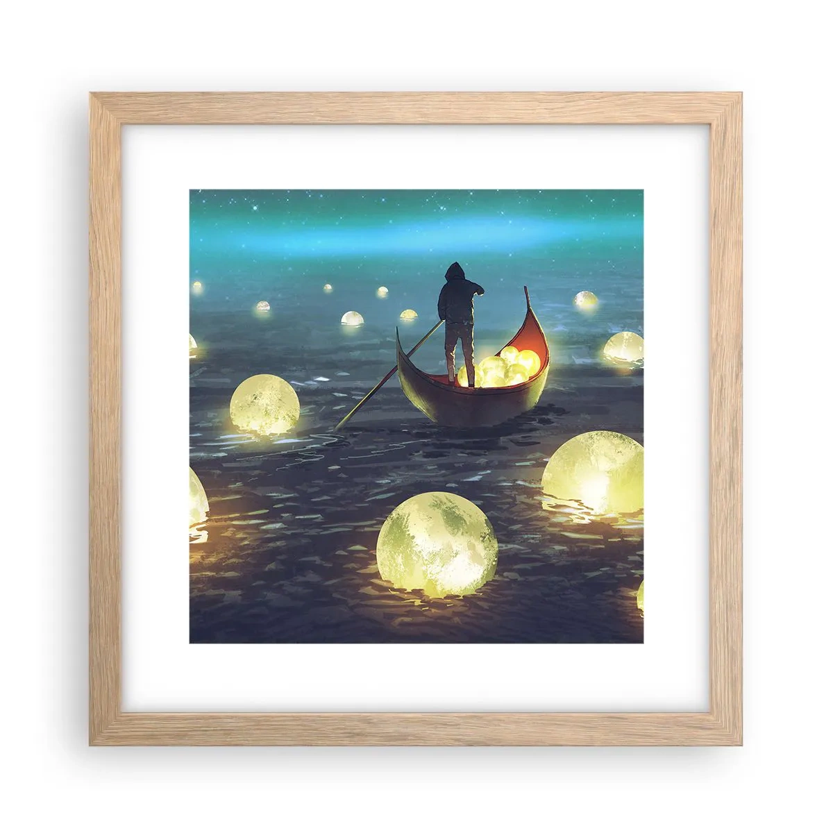 Plakat i ramme af lyst egetræ - Ting, som filosoffer aldrig har drømt om - 30x30 cm