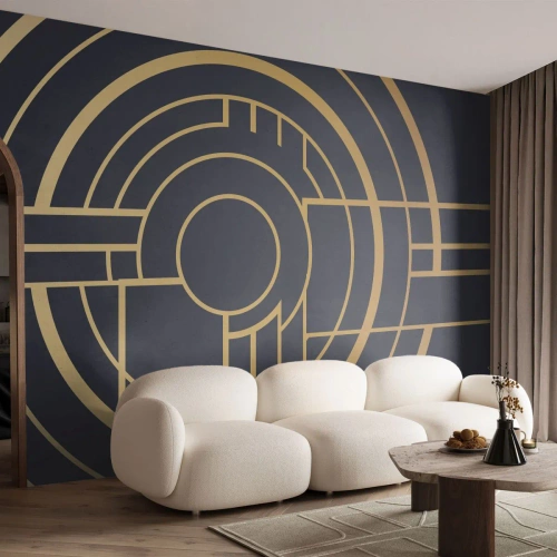 Fototapet Premium Canvas - At vende tingene på hovedet - Abstraktion, Stykke, Grafik - 450x315 cm