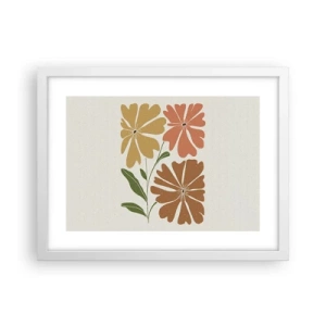 Plakat i hvid ramme - Natur og geometri - 40x30 cm