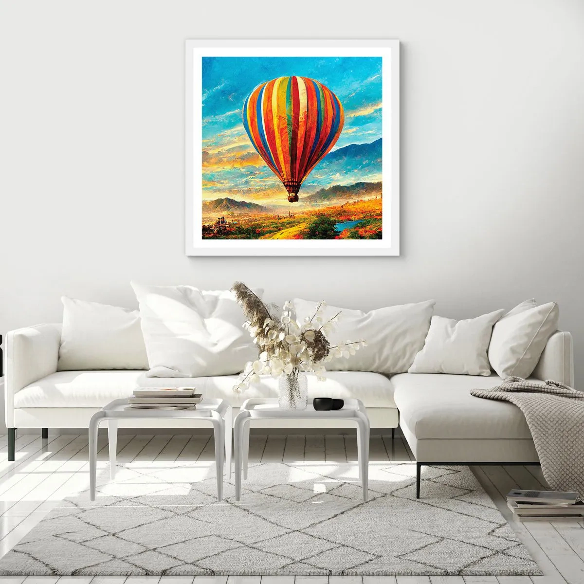 Plakat i hvid ramme - I stilhed kan du se mere - 30x30 cm