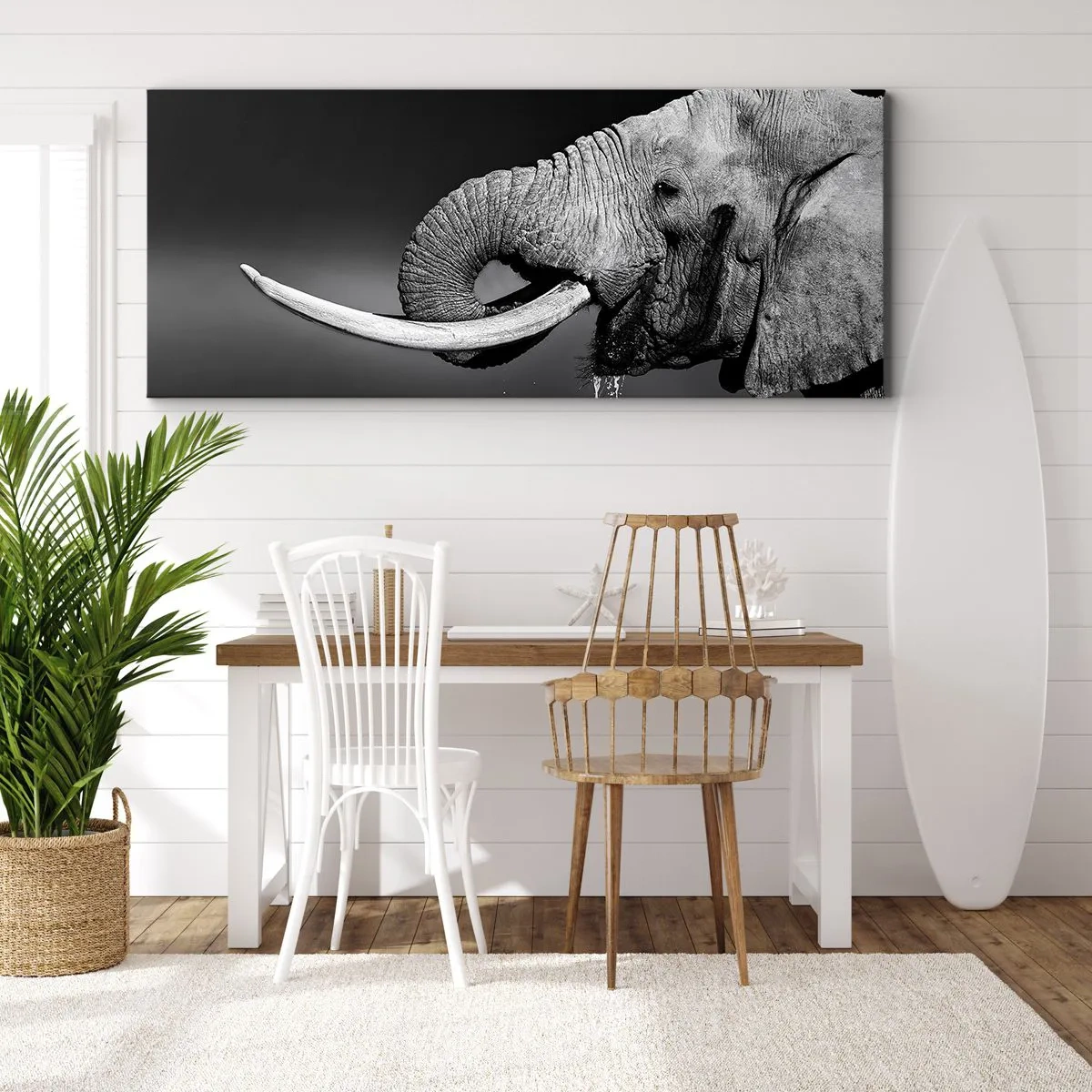 Lærredstryk - Billede på lærred - Ja, det er godt nu - 140x50 cm