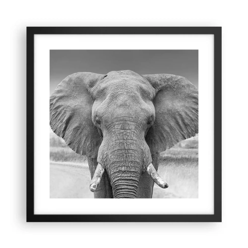 Plakat i sort ramme - Velkommen til min verden - 40x40 cm