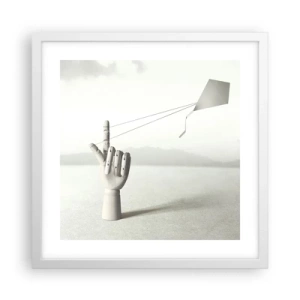 Plakat i hvid ramme - Styrkeprøve - 40x40 cm