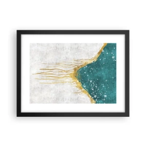 Plakat i sort ramme - Gyldent tidevand - 40x30 cm
