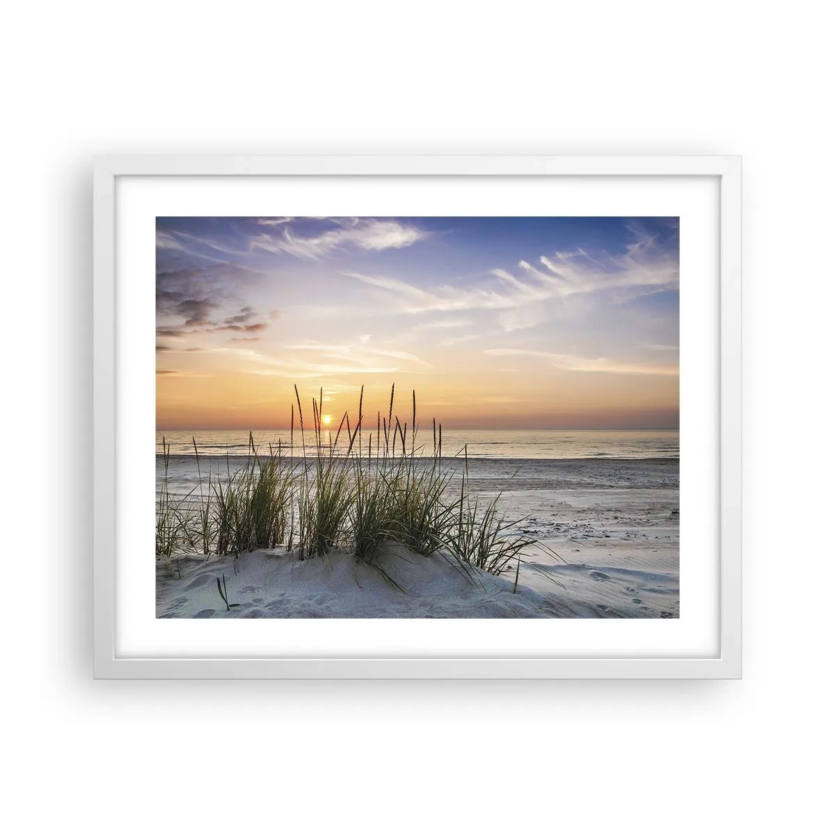 Plakat i hvid ramme - Se, tænk, føl - 50x40 cm