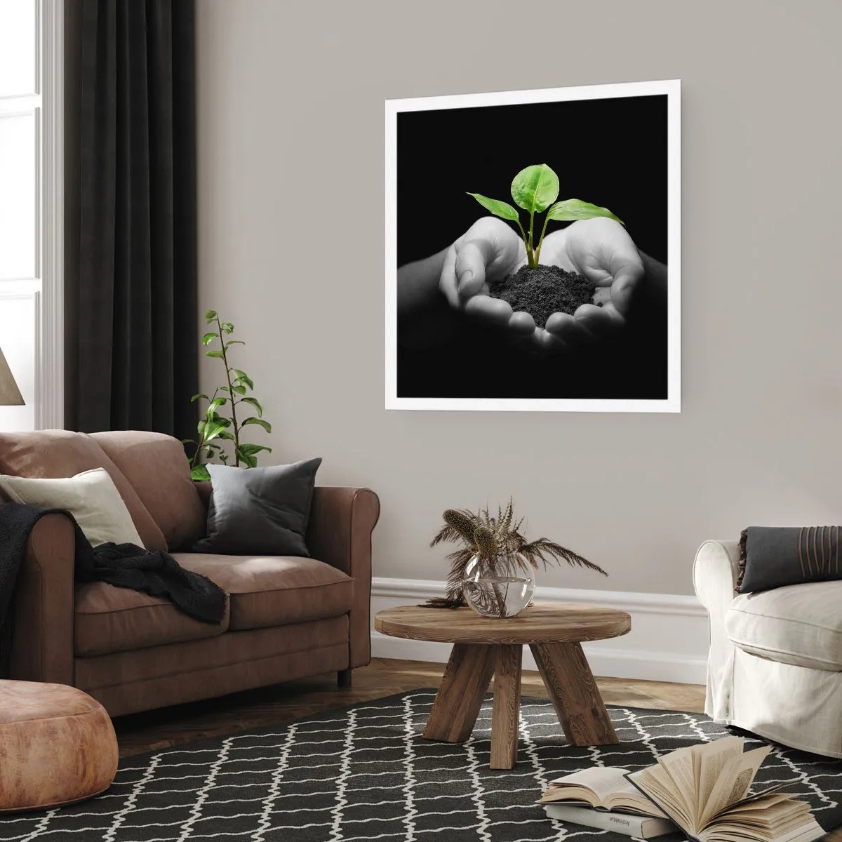 Plakat - Jeg elsker naturen, jeg beskytter den - 30x30 cm