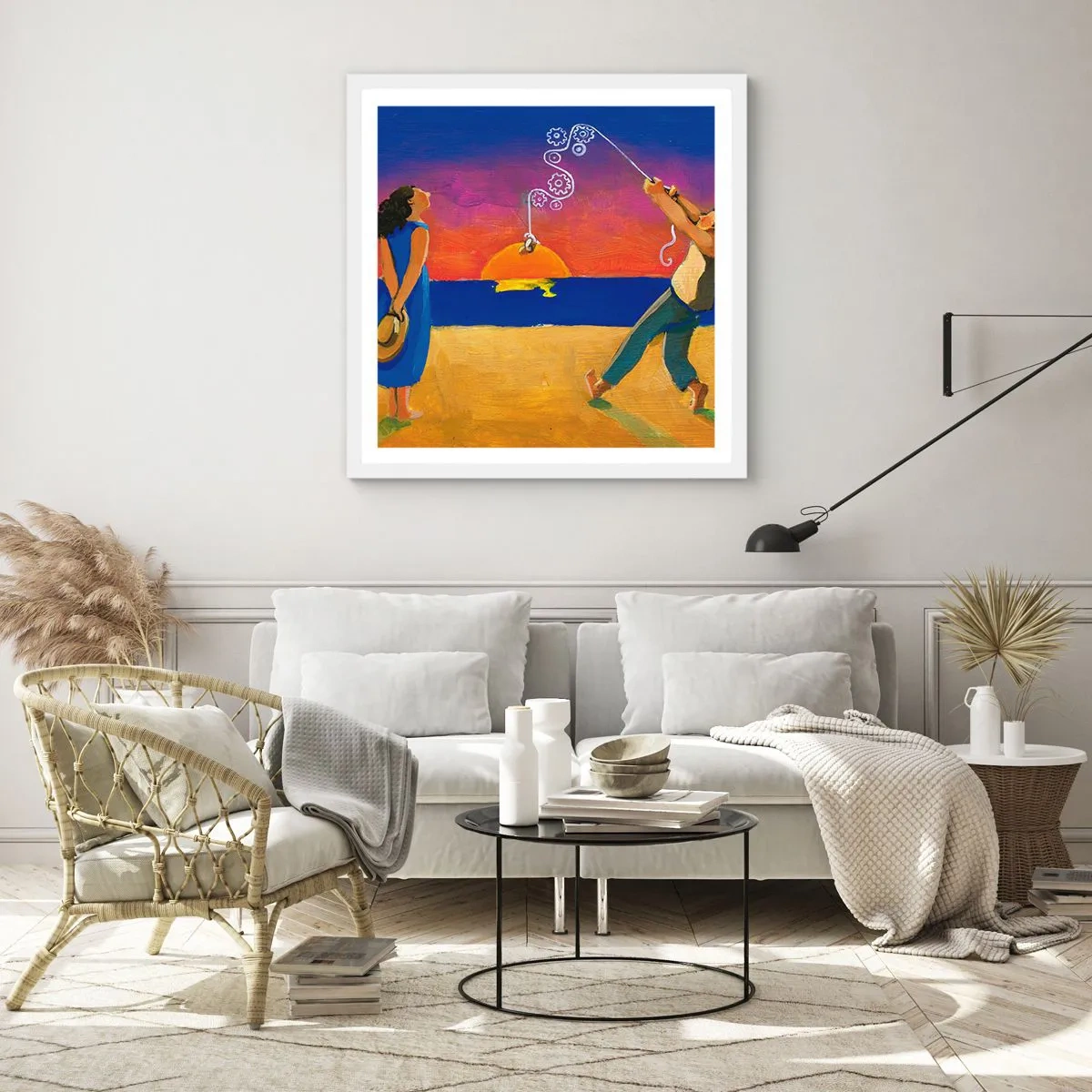 Plakat i hvid ramme - Mere end en stjerne fra himlen - 60x60 cm