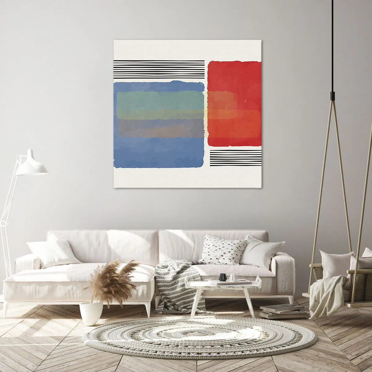 Lærredstryk - Billede på lærred - Geometriens ånd og bogstav - 50x50 cm