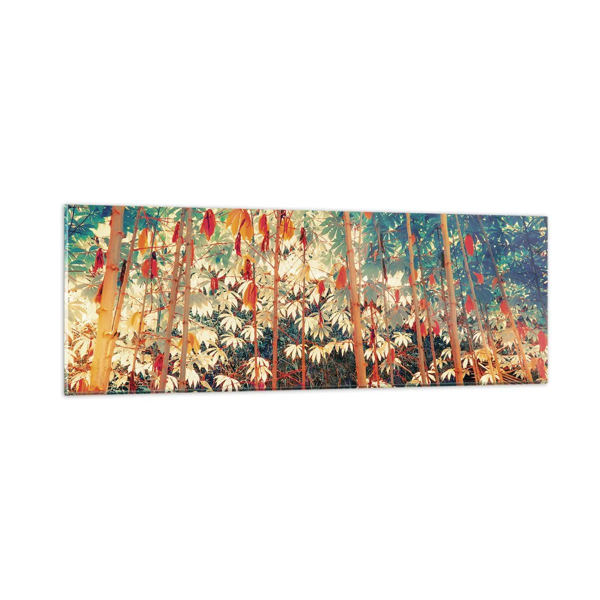 Billede på glas - Bladenes hemmelige liv - 90x30 cm