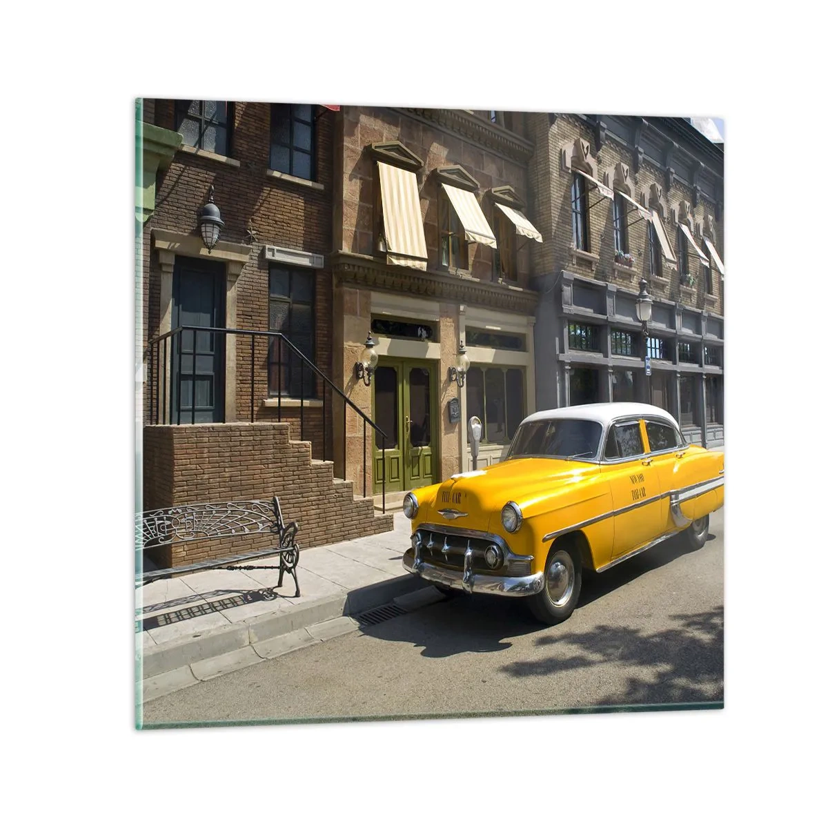 Billede på glas - Der var engang i Amerika - 40x40 cm