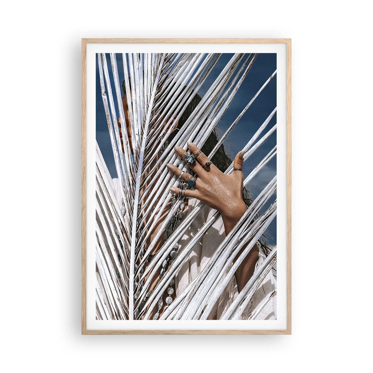 Plakat i ramme af lyst egetræ - Shamanens kæreste? - 70x100 cm